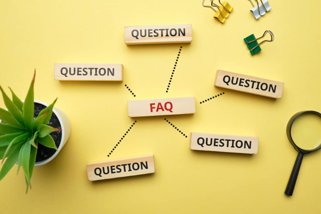 A yellow desktop with FAQs referencing FAQs about configuration data