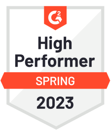 Medal for Prodly for High Performer in the G2 Spring 2023 Reports